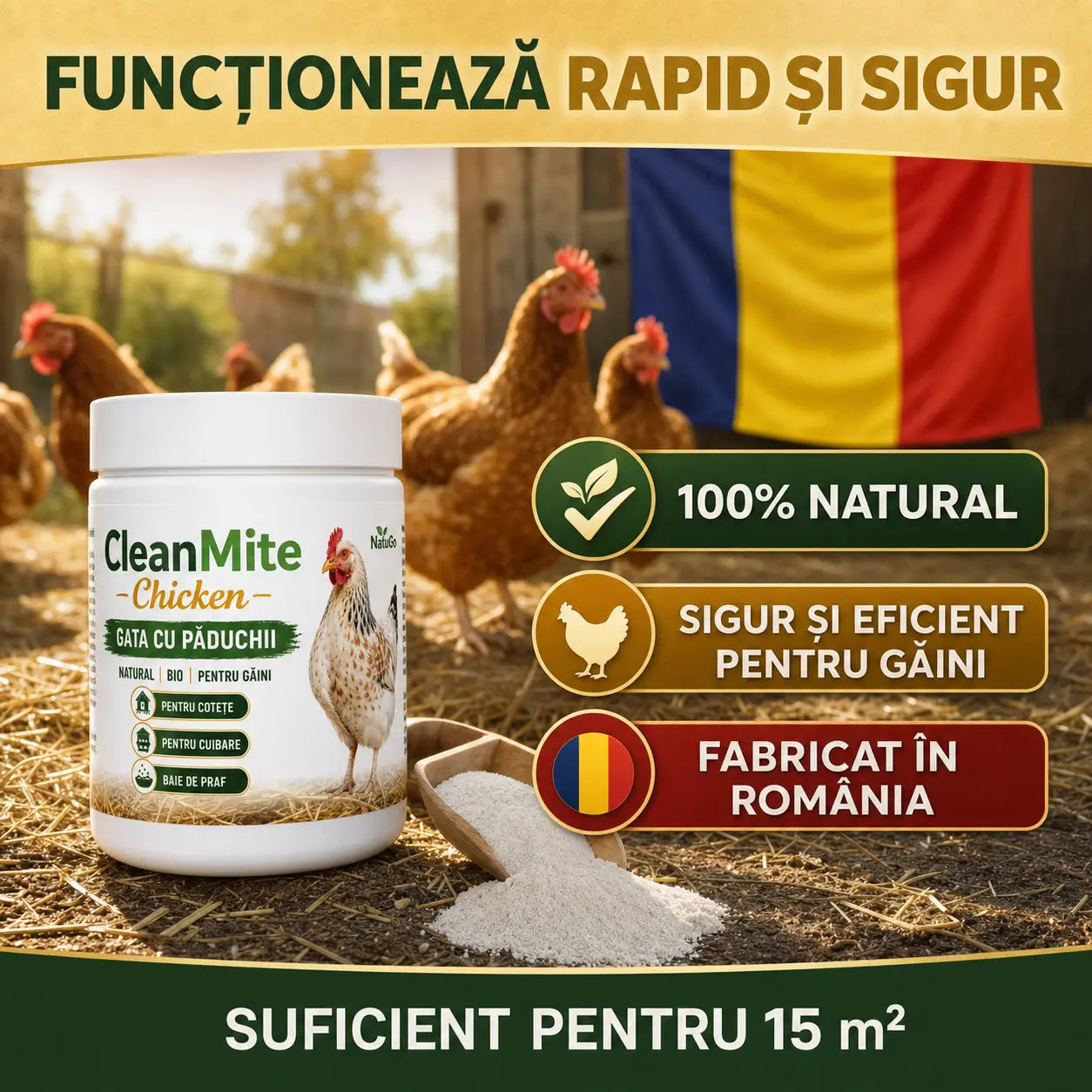 Tratament 100% natural pentru păduchii de găina